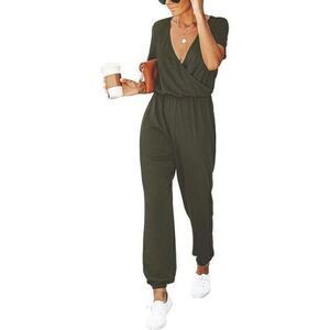 Cupshe Casual VNeck Short Sleeve Drawstring Elastic Waist Stretchy Romper Size S